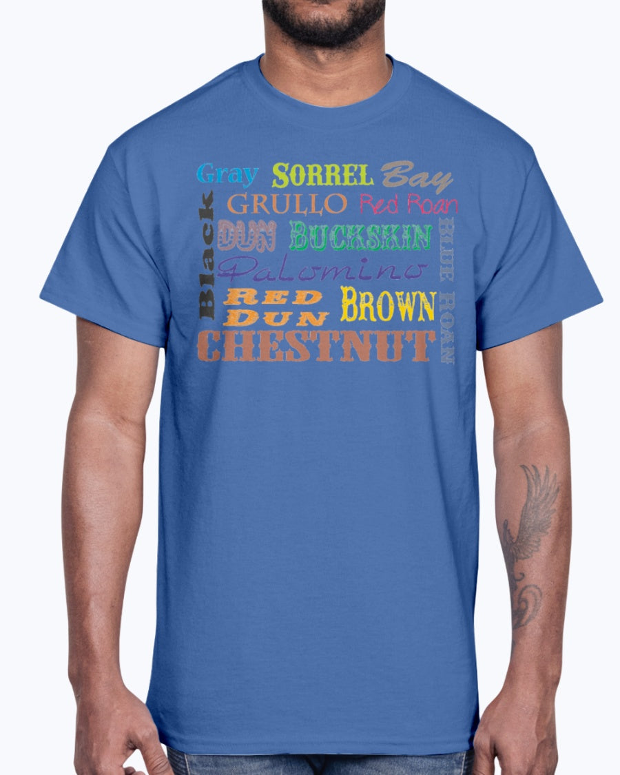 Men's Gildan Ultra Cotton T-Shirt  Horse colours
