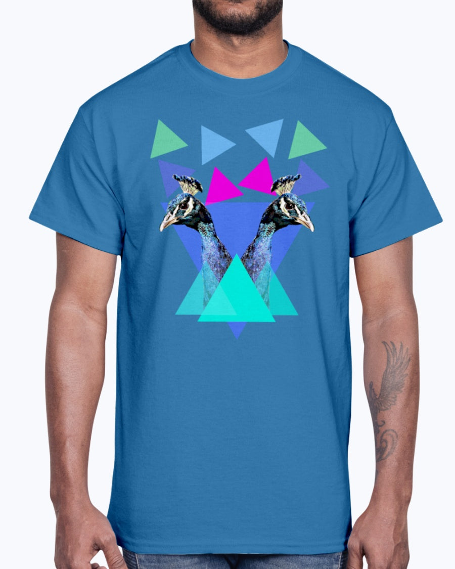 Men's Gildan Ultra Cotton T-Shirt 12 Dark colors  Men's Crewneck Sweatshirt Peacocks