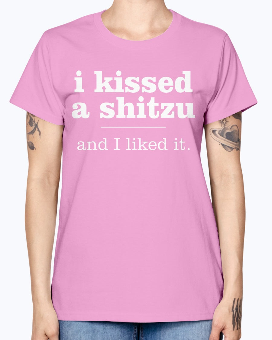 Gildan Ladies Missy T-Shirt  I kissed a shitzu