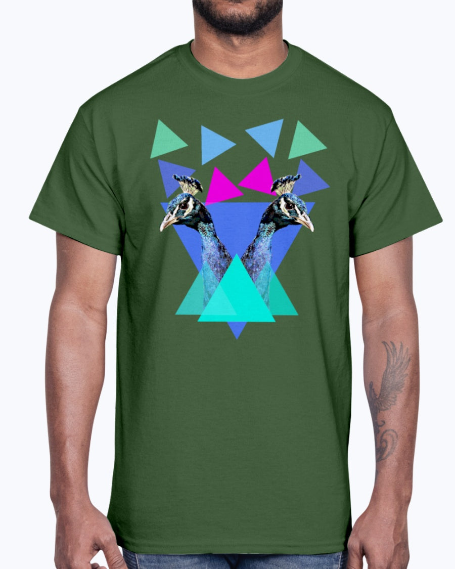 Men's Gildan Ultra Cotton T-Shirt 12 Dark colors  Men's Crewneck Sweatshirt Peacocks