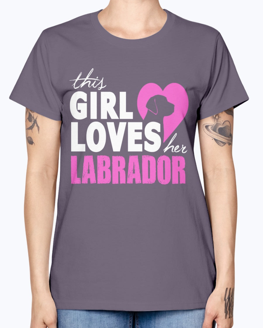 Gildan Ladies Missy T-Shirt 16 colors   The girl loves her labrador