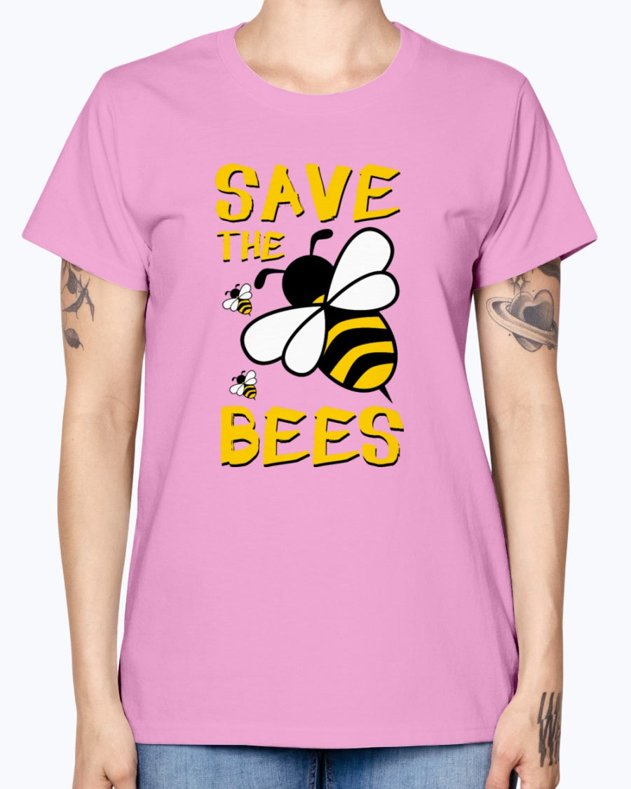 Gildan Ladies Missy T-Shirt 16 colors.  Save the BEES 2