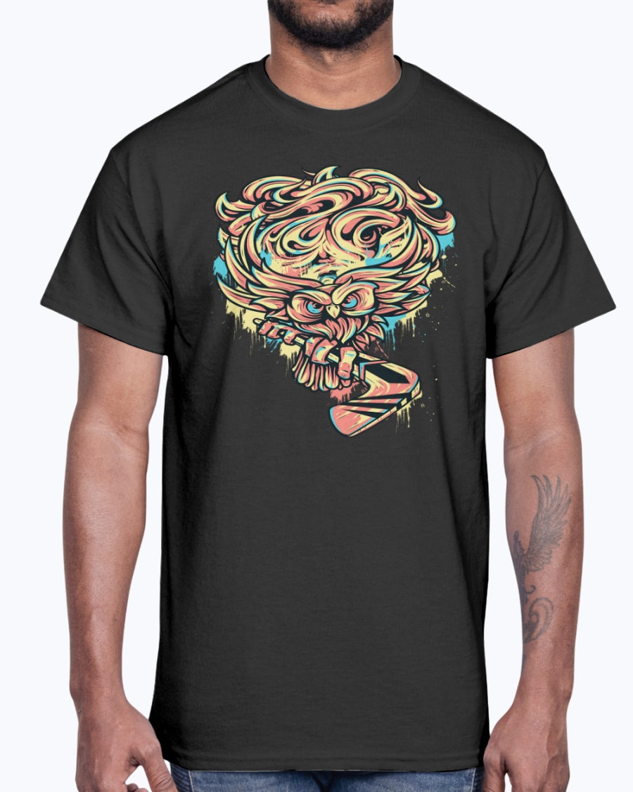 G2000 Unisex Ultra Cotton T-Shirt 12 Colors   Owl hockey player design-516