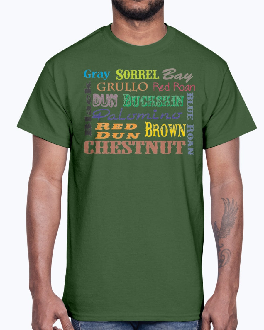 Men's Gildan Ultra Cotton T-Shirt  Horse colours
