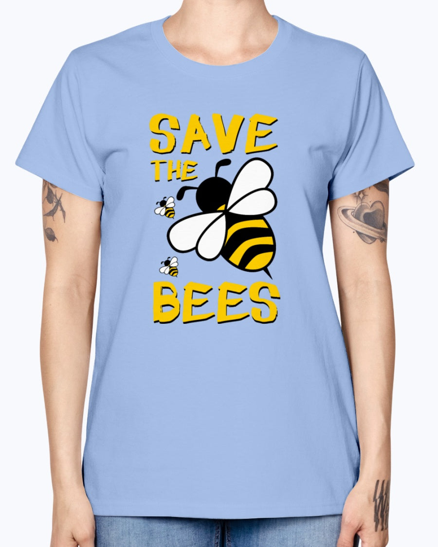 Gildan Ladies Missy T-Shirt 16 colors.  Save the BEES 2