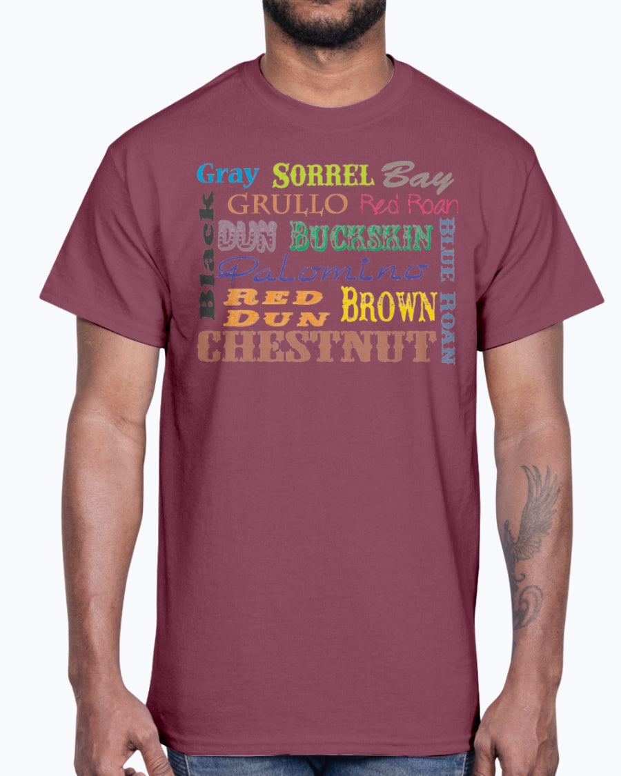 Men's Gildan Ultra Cotton T-Shirt  Horse colours
