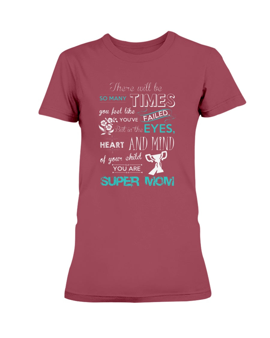 Gildan Ladies Missy Cotton T-Shirt Super MOM