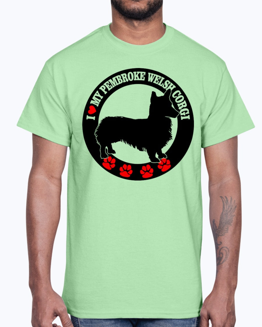 Men's Gildan Ultra Cotton T-Shirt  I love my welsh corgi