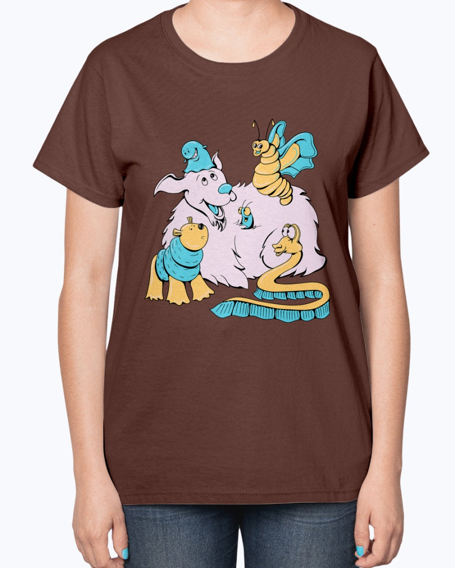 Gildan 2000L Ultra Cotton Ladies T-Shirt 13 colors Dark   Funny animals  Design-18