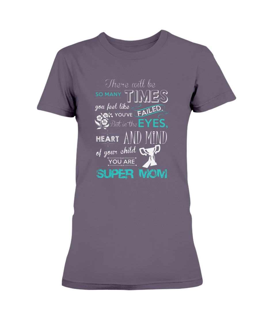 Gildan Ladies Missy Cotton T-Shirt Super MOM