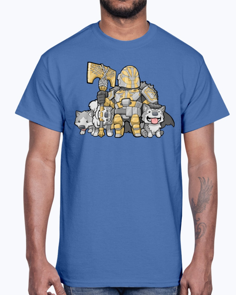 Men's Gildan Ultra Cotton T-Shirt 12 Dark colors   The Iron Wolves
