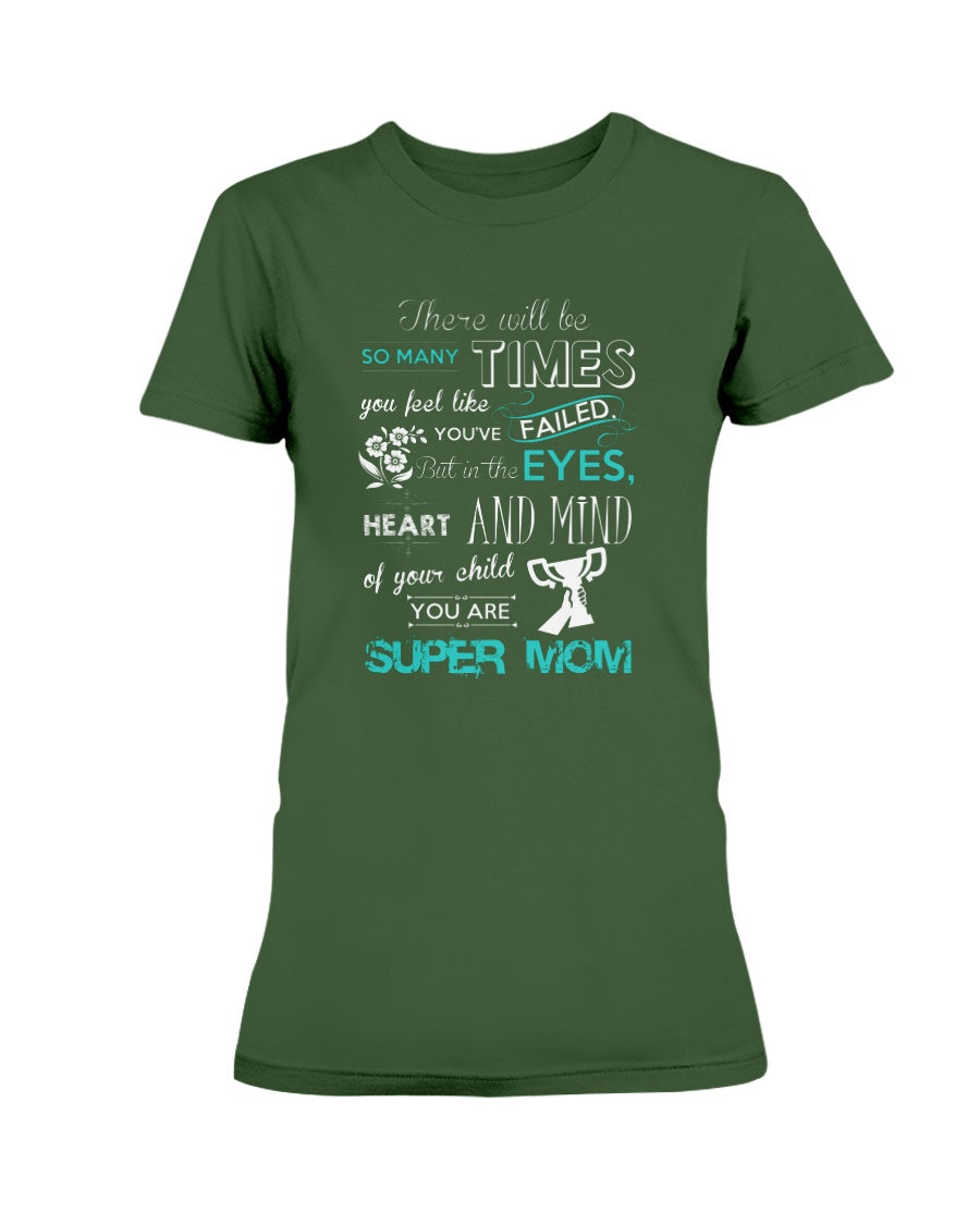 Gildan Ladies Missy Cotton T-Shirt Super MOM