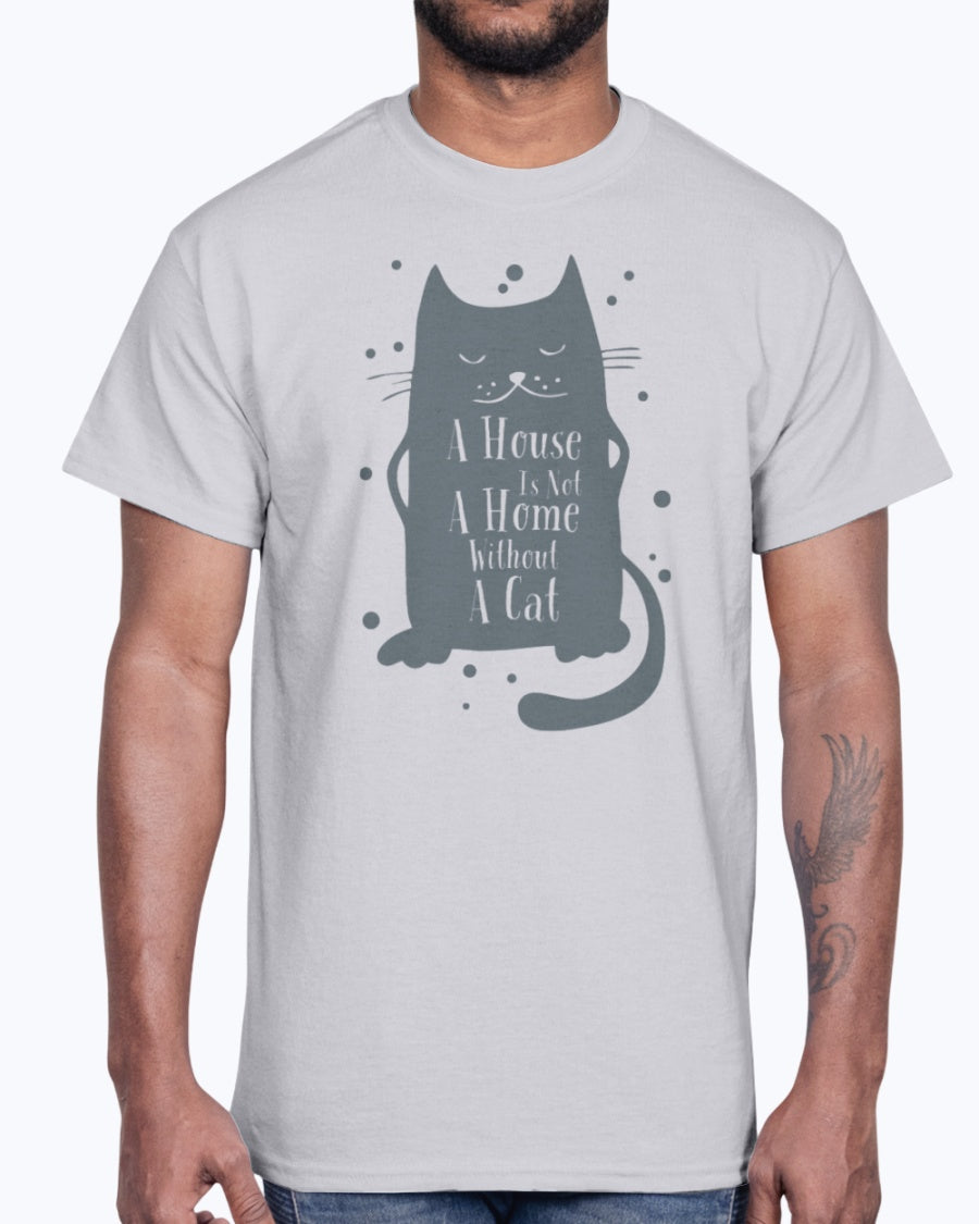 Men's Gildan Ultra Cotton T-Shirt   A Home Without Cat