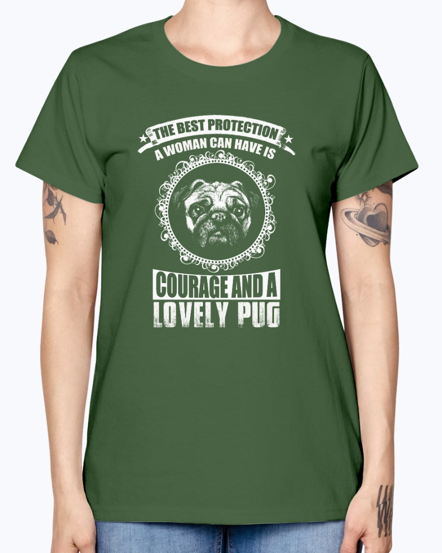 Gildan Ladies Missy T-Shirt 16 colors  Lovely pug