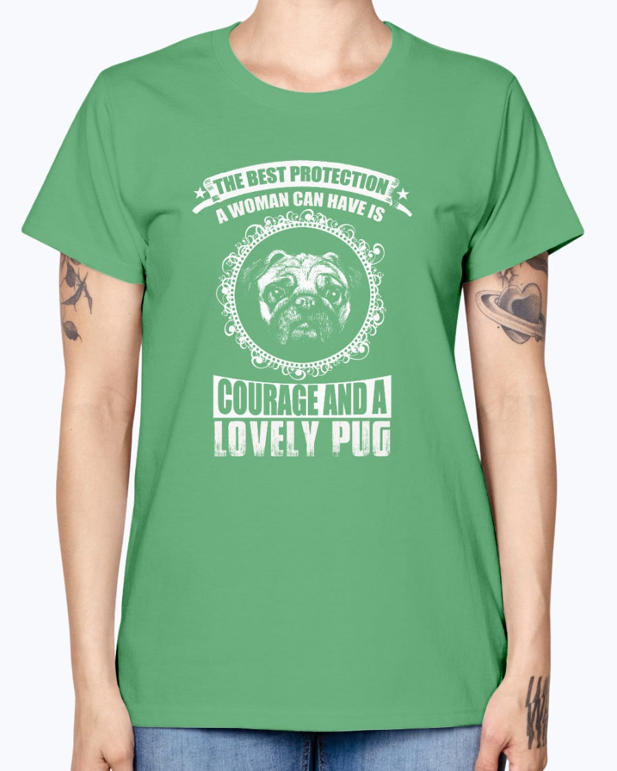 Gildan Ladies Missy T-Shirt 16 colors  Lovely pug