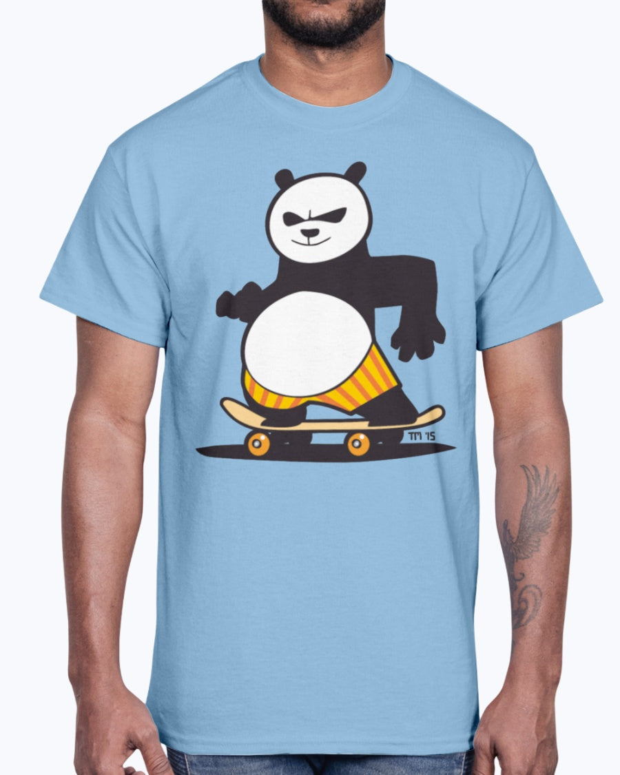 Men's Gildan Ultra Cotton T-Shirt Light  Сoloros Skate Panda Kids&apos