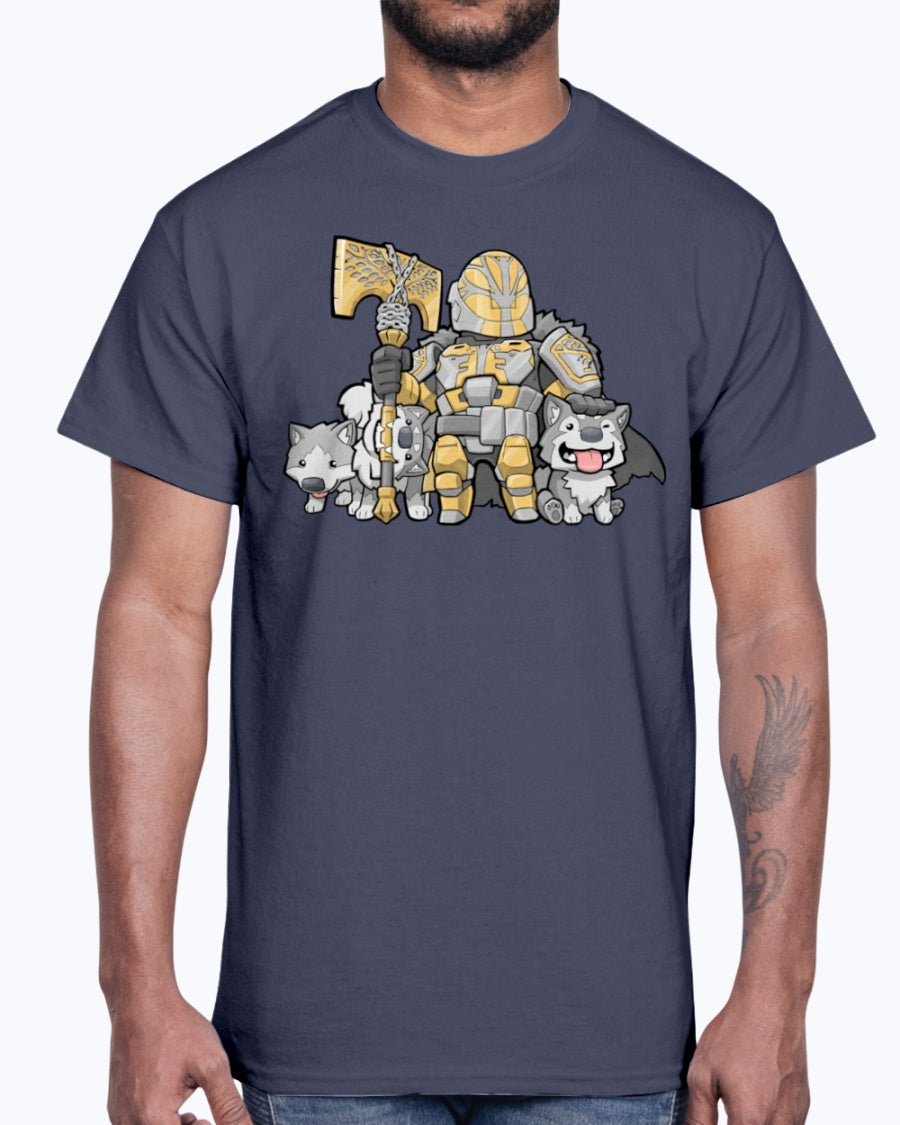 Men's Gildan Ultra Cotton T-Shirt 12 Dark colors   The Iron Wolves