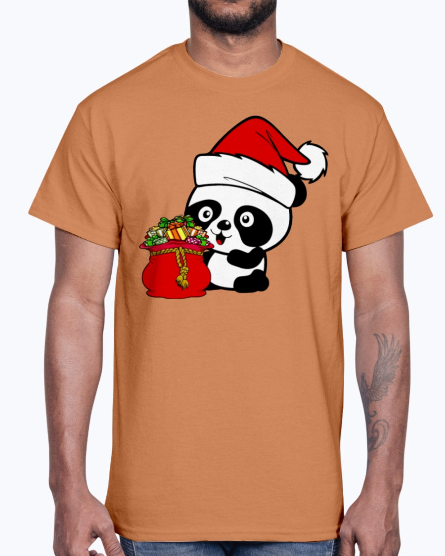 Men's Gildan Ultra Cotton T-Shirt .Santa Panda