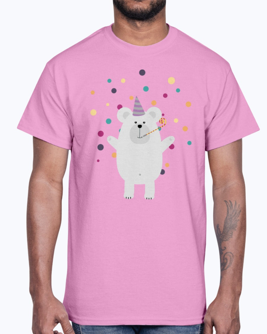 G2000 Unisex Ultra Cotton T-Shirt 12 Colors   Party Polar Bear  Big & Tall.