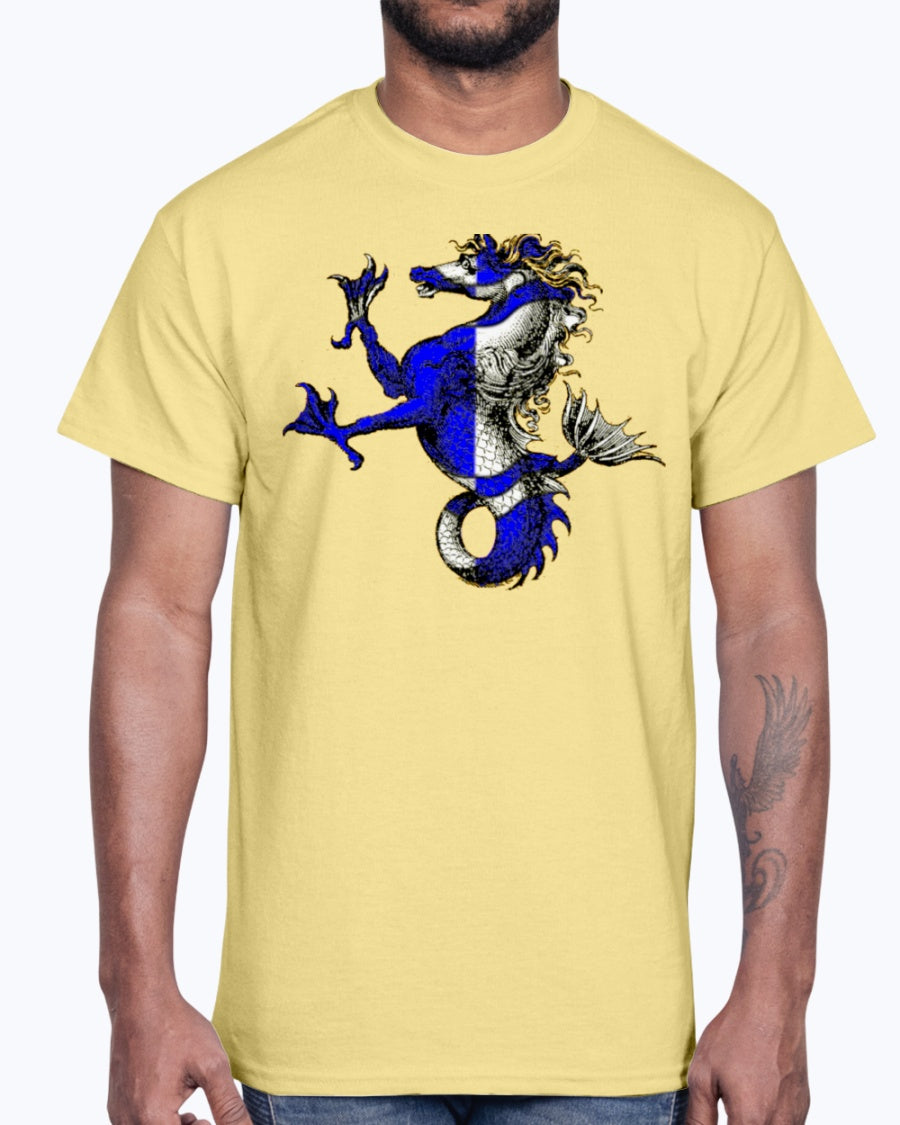 G2000 Unisex Ultra Cotton T-Shirt.  Atlantia heraldic seahorse