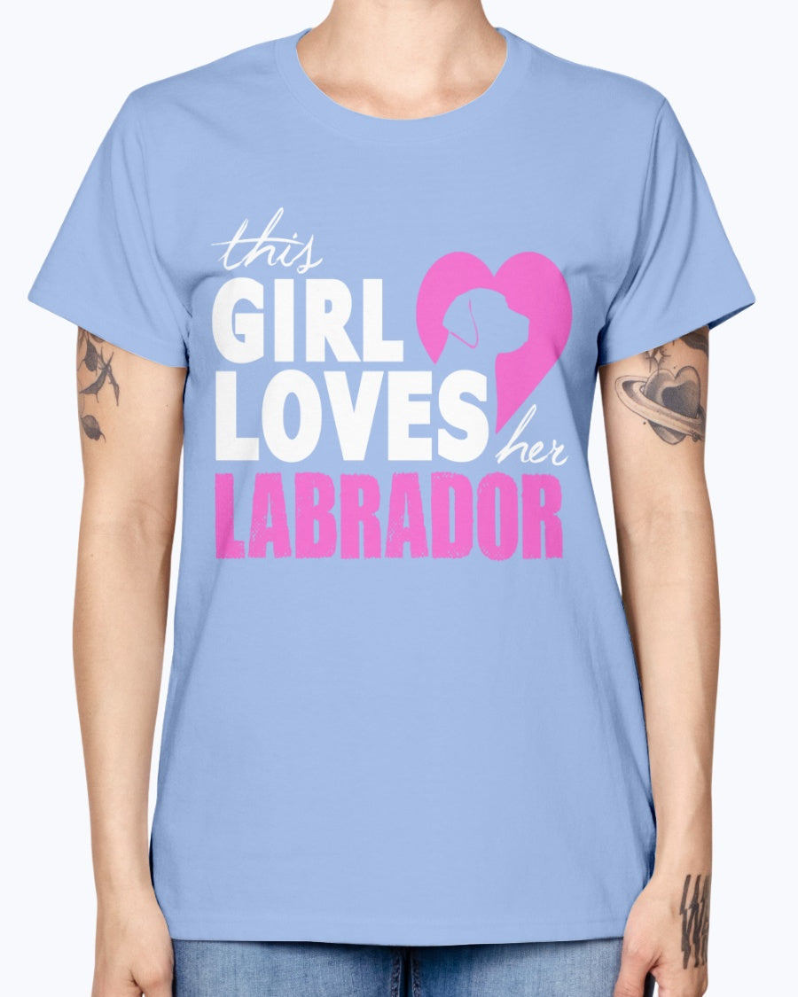 Gildan Ladies Missy T-Shirt 16 colors   The girl loves her labrador