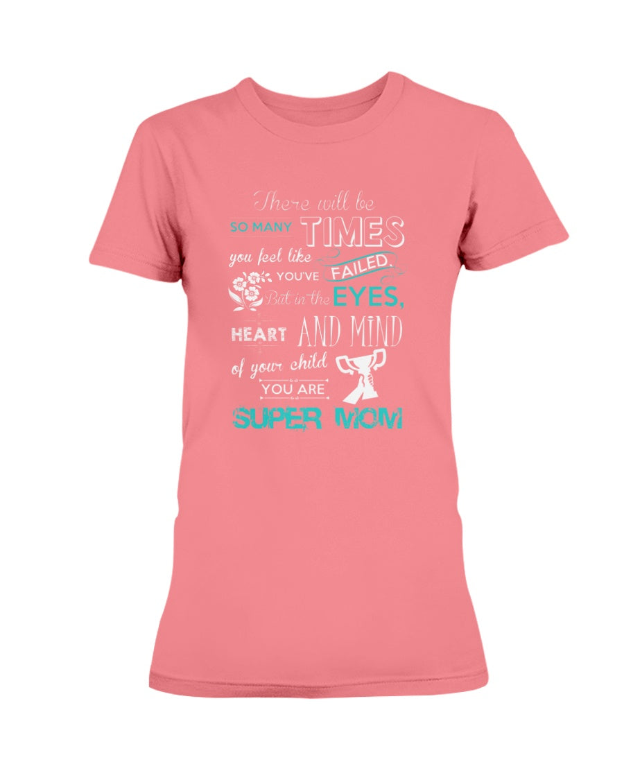 Gildan Ladies Missy Cotton T-Shirt Super MOM