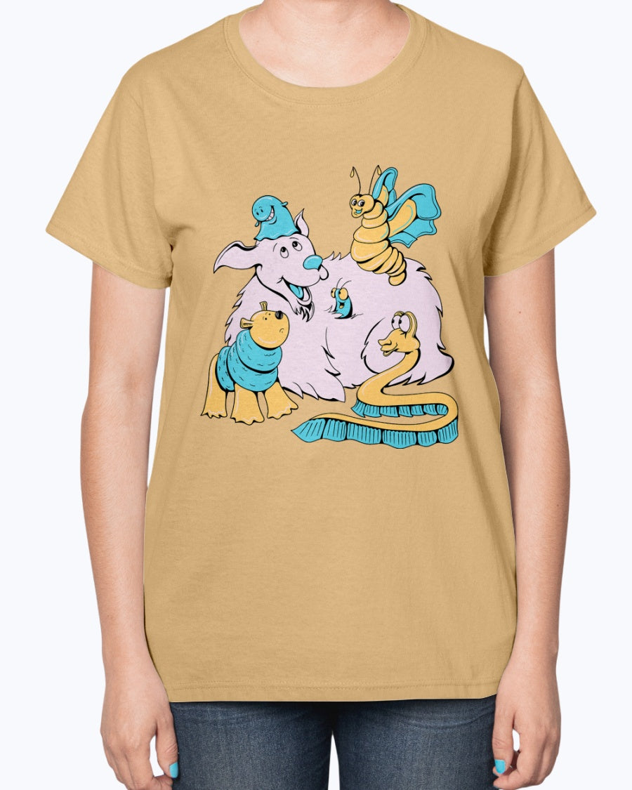 Gildan 2000L Ultra Cotton Ladies T-Shirt 13 colors Dark   Funny animals  Design-18