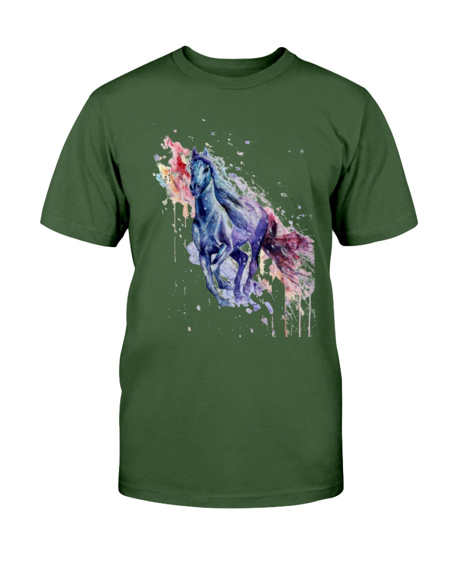 Men's Gildan Ultra Cotton T-Shirt . Colorful horse