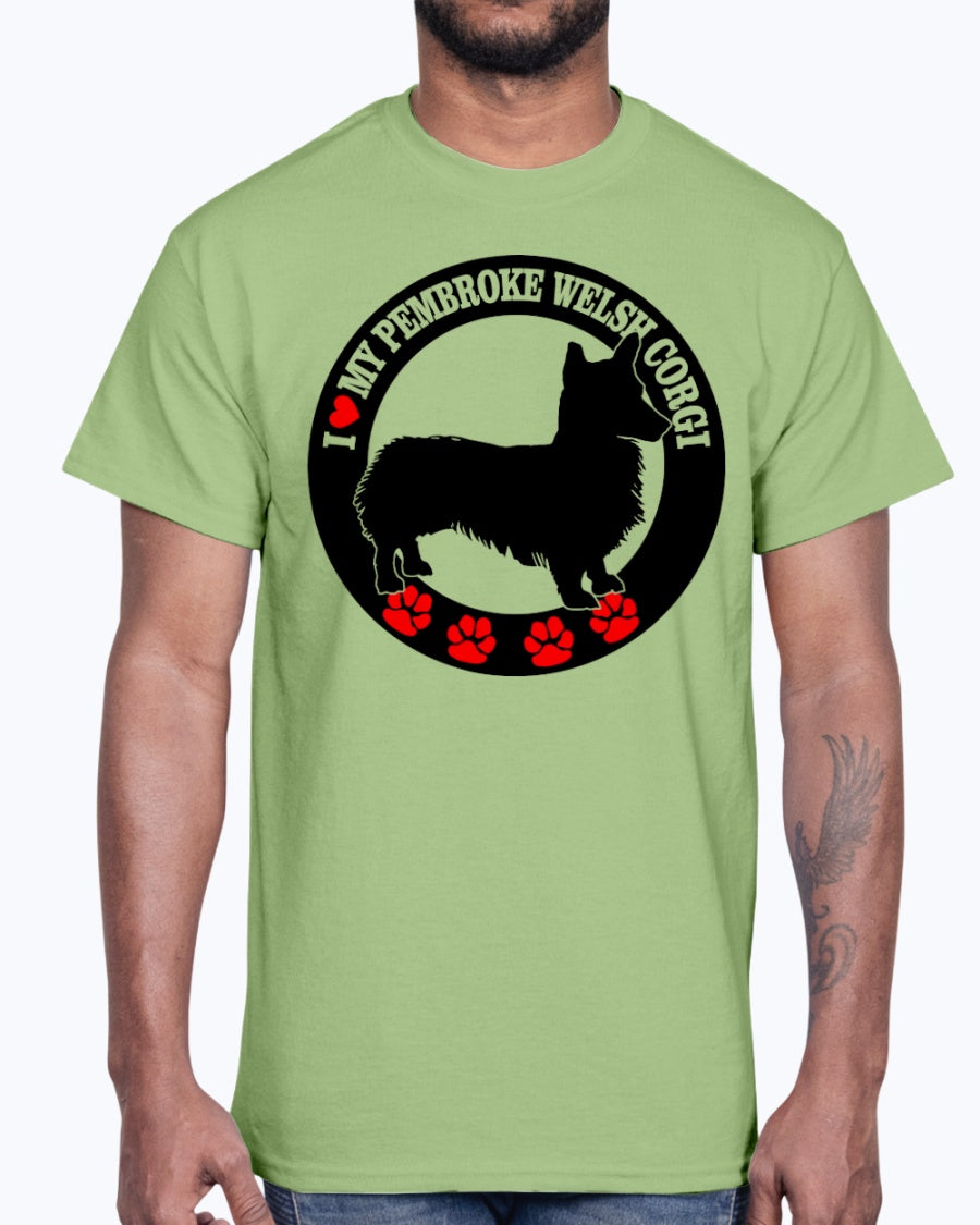 Men's Gildan Ultra Cotton T-Shirt  I love my welsh corgi