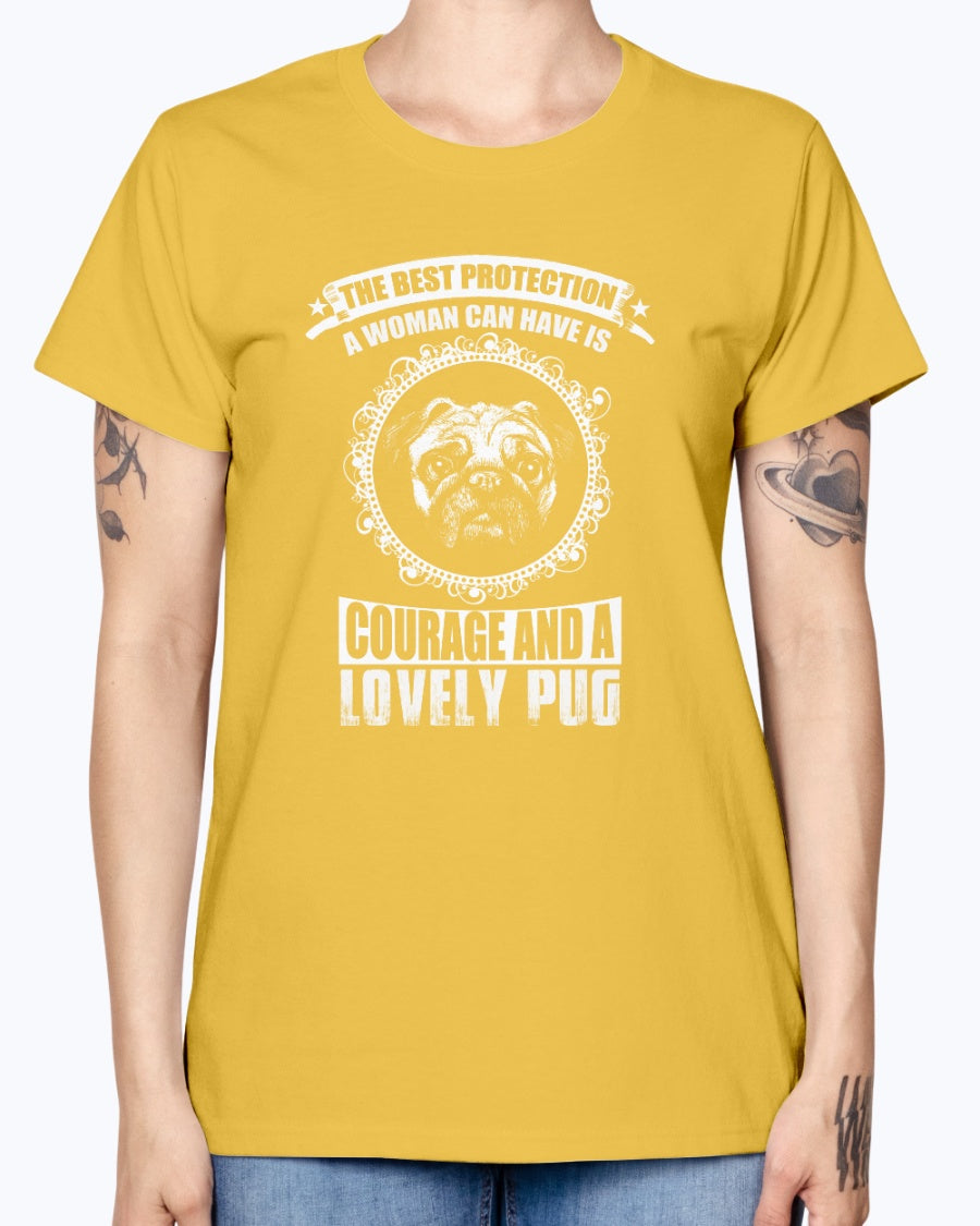 Gildan Ladies Missy T-Shirt 16 colors  Lovely pug