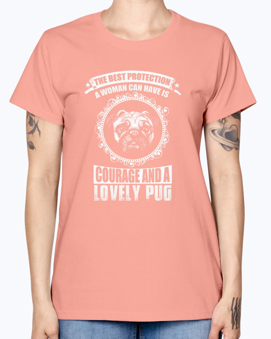 Gildan Ladies Missy T-Shirt 16 colors  Lovely pug