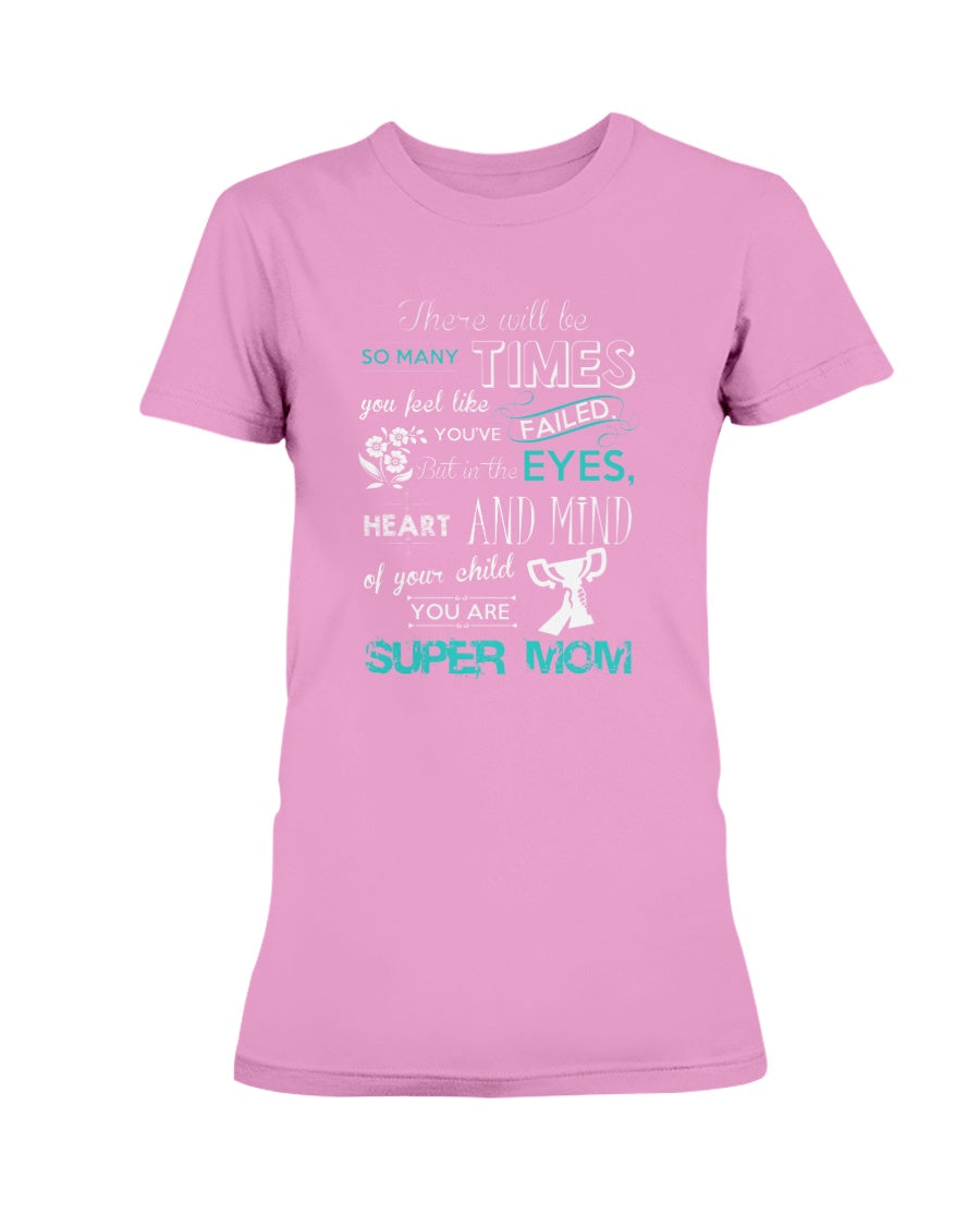 Gildan Ladies Missy Cotton T-Shirt Super MOM