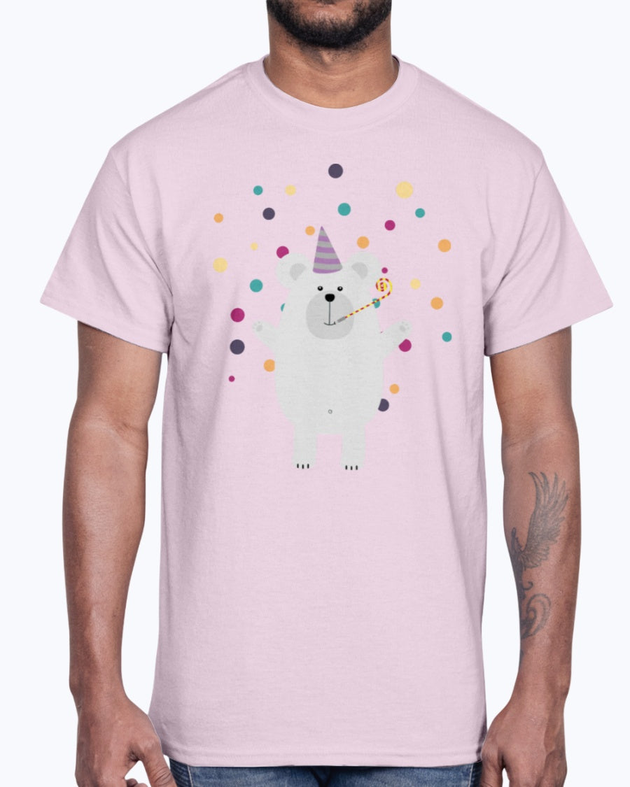 G2000 Unisex Ultra Cotton T-Shirt 12 Colors   Party Polar Bear  Big & Tall.