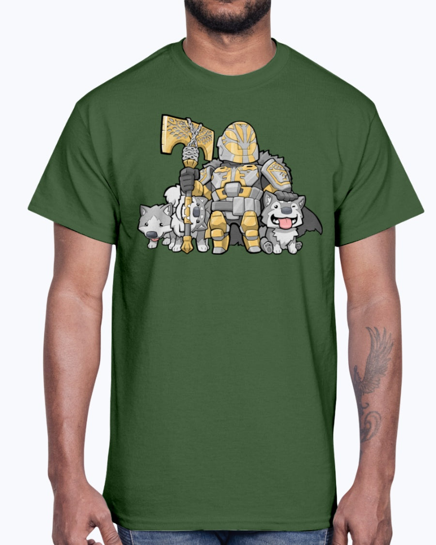Men's Gildan Ultra Cotton T-Shirt 12 Dark colors   The Iron Wolves