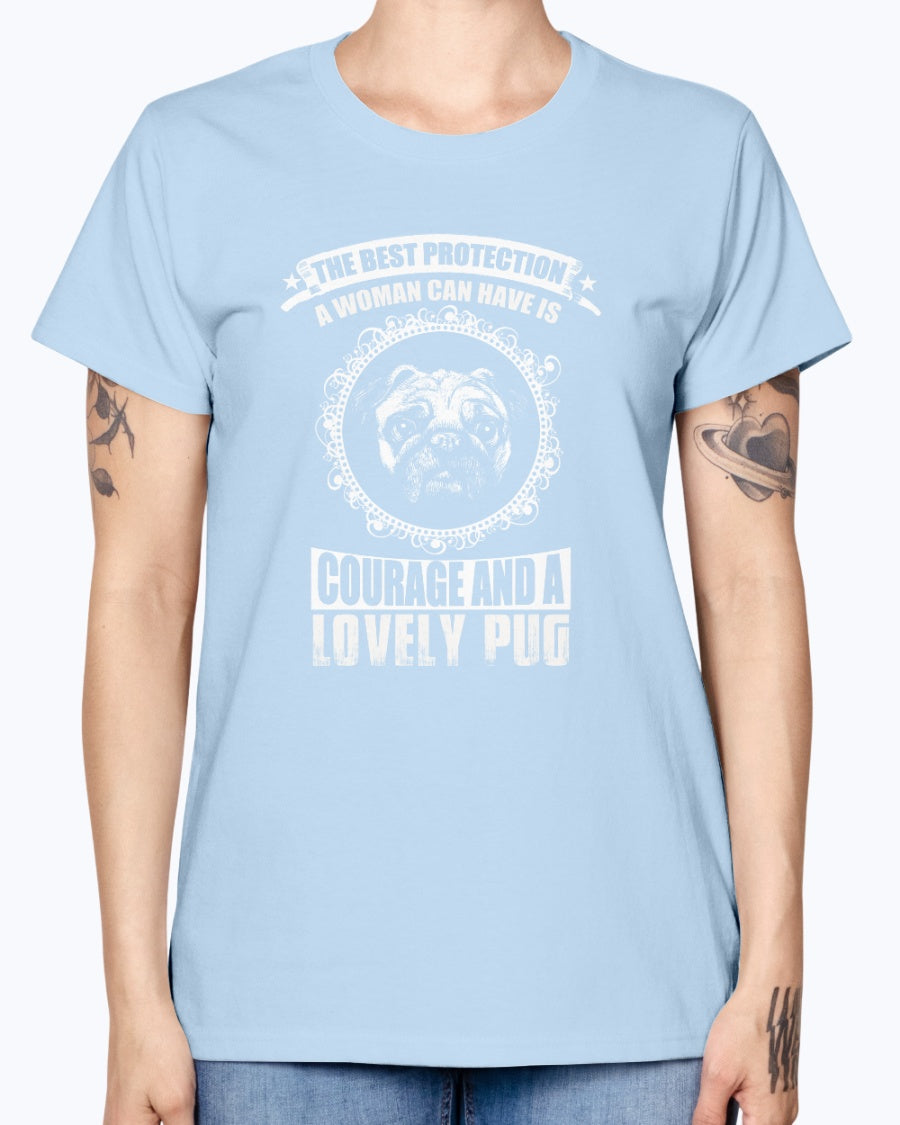 Gildan Ladies Missy T-Shirt 16 colors  Lovely pug
