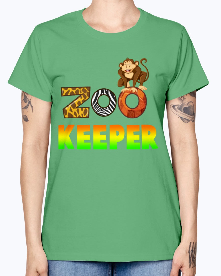 Gildan Ladies Missy T-Shirt 16 colors.   Gift For Zoo Keeper