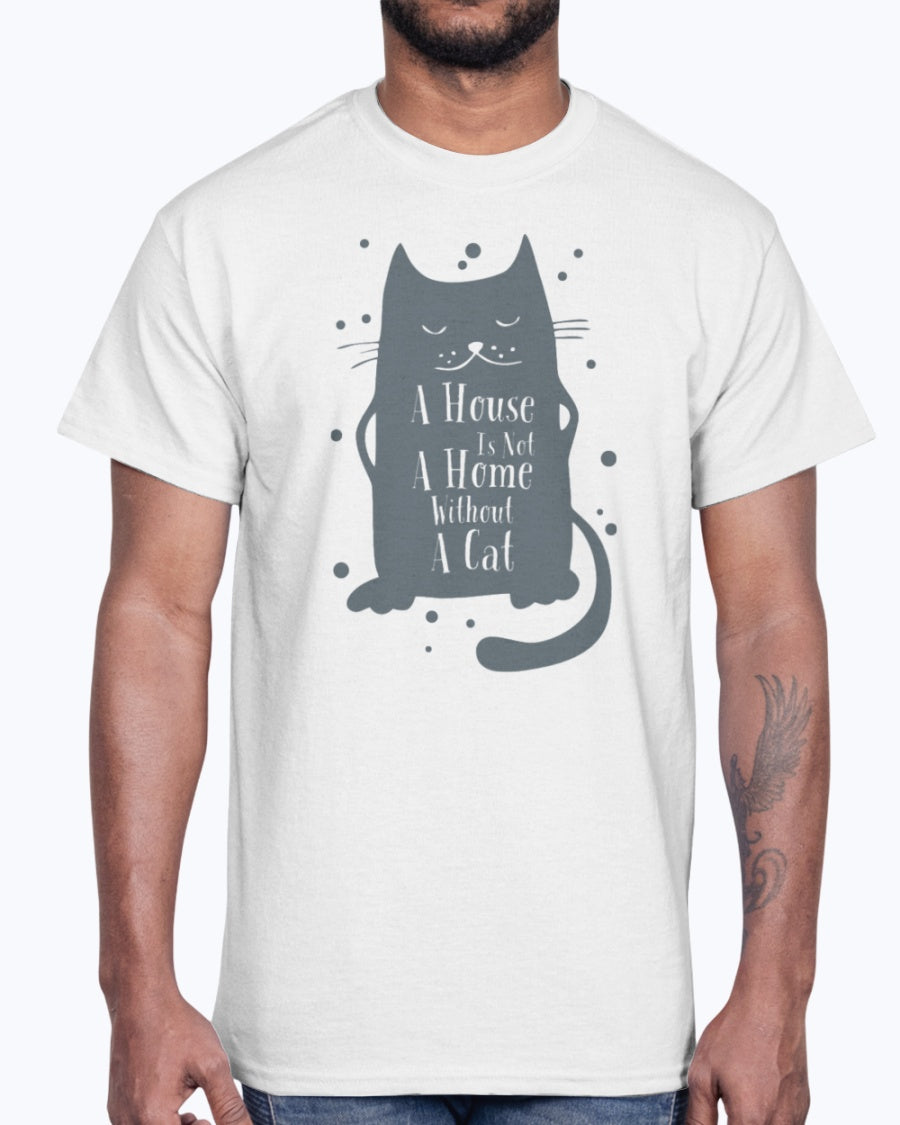 Men's Gildan Ultra Cotton T-Shirt   A Home Without Cat