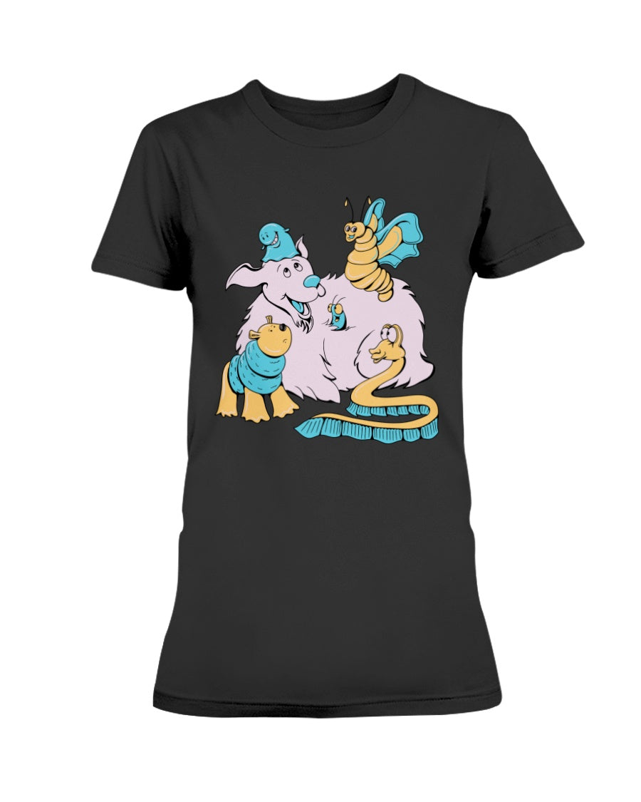 Gildan Ladies Missy Cotton T-Shirt My Happy Dog