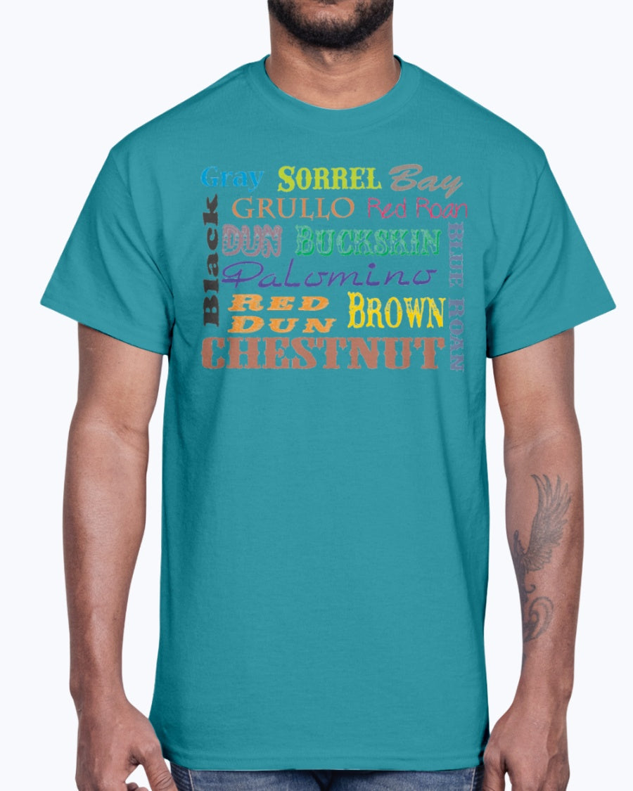 Men's Gildan Ultra Cotton T-Shirt  Horse colours