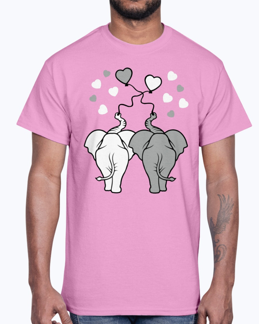 G2000 Unisex Ultra Cotton T-Shirt 12 Colors.   Asphalt elephants in love