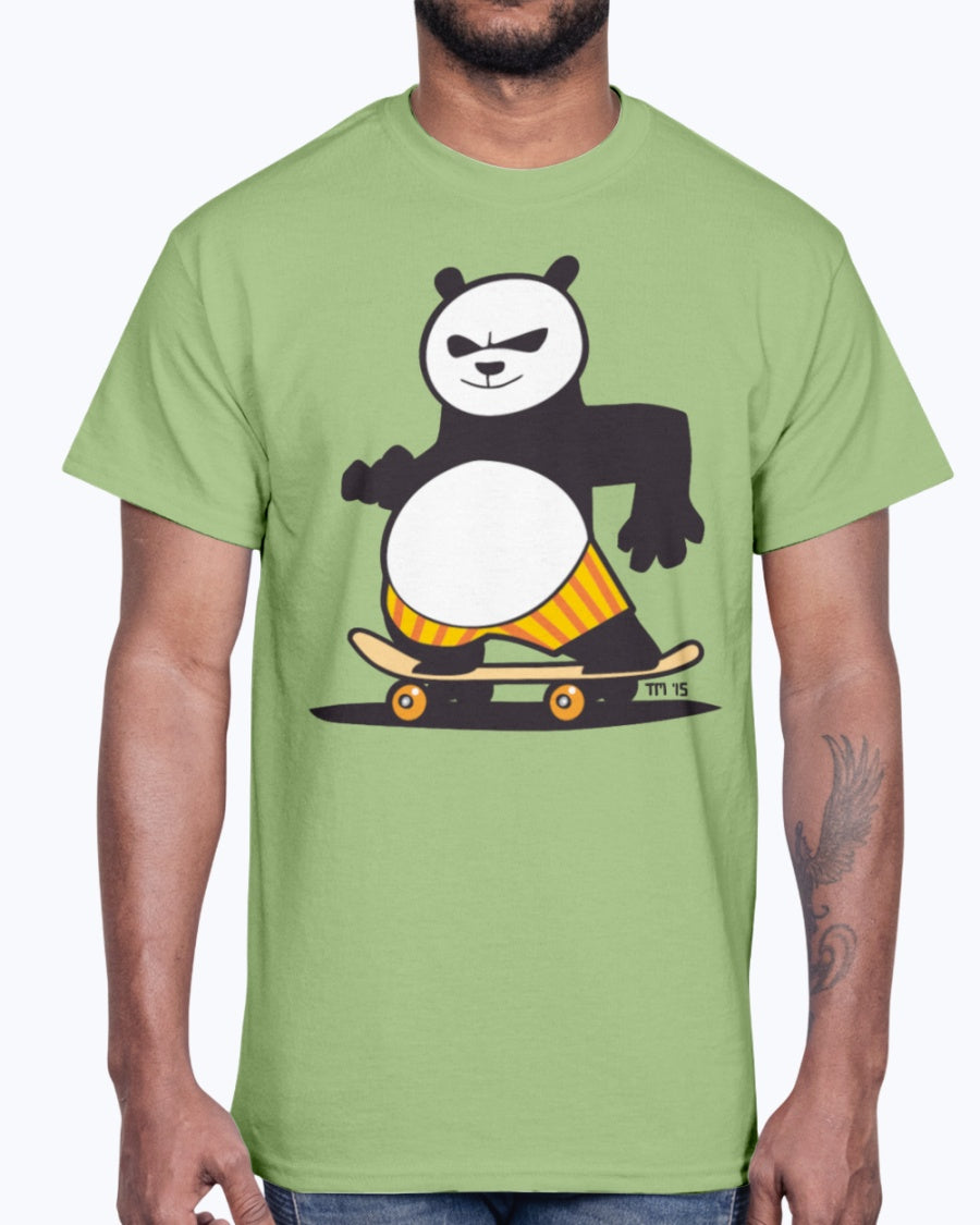 Men's Gildan Ultra Cotton T-Shirt Light  Сoloros Skate Panda Kids&apos