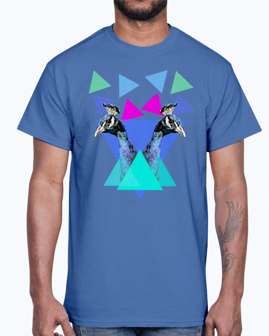 Men's Gildan Ultra Cotton T-Shirt 12 Dark colors  Men's Crewneck Sweatshirt Peacocks