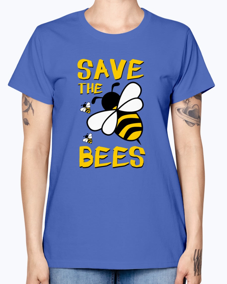 Gildan Ladies Missy T-Shirt 16 colors.  Save the BEES 2