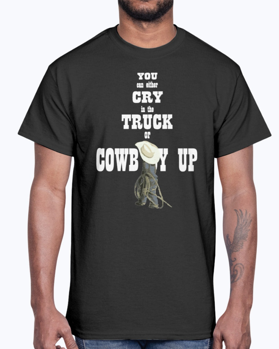 Men's Gildan Ultra Cotton T-Shirt   Cowboy up youth
