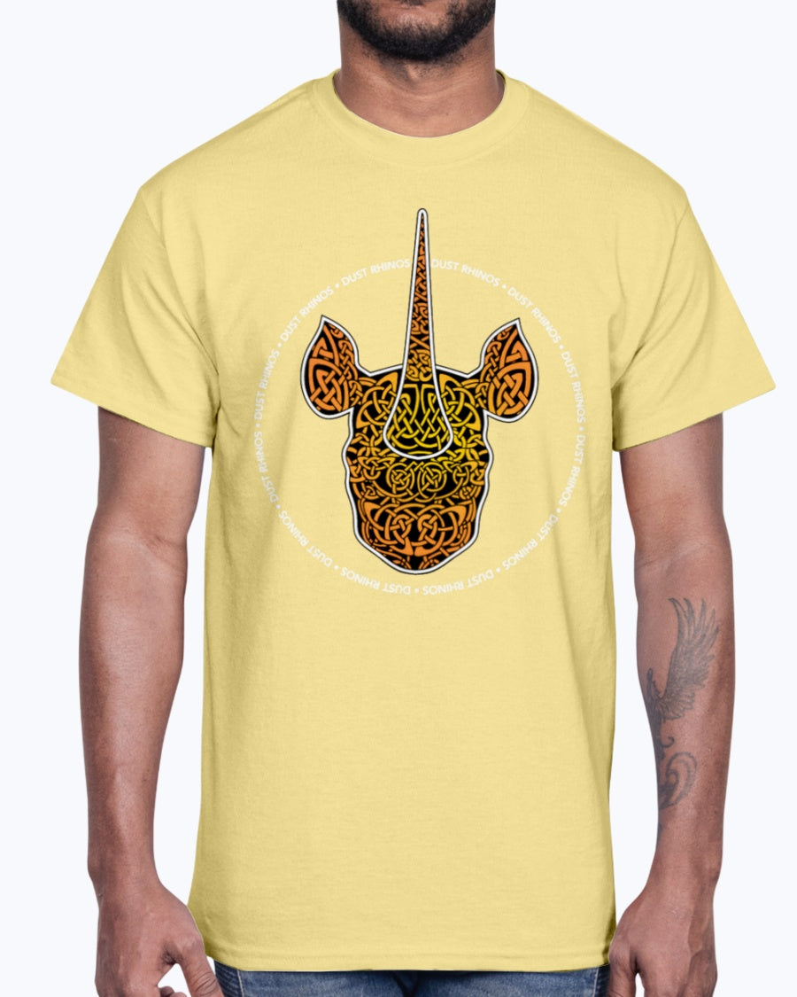 G2000 Unisex Ultra Cotton T-Shirt 12 Colors.  Dust Rhinos Orange Knotwork