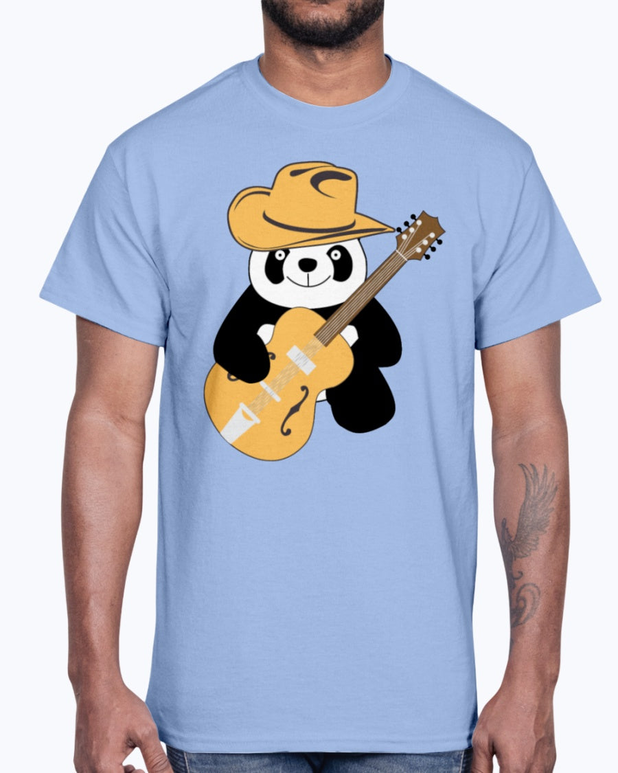 Men's Gildan Ultra Cotton T-Shirt  Funny panda with guitar