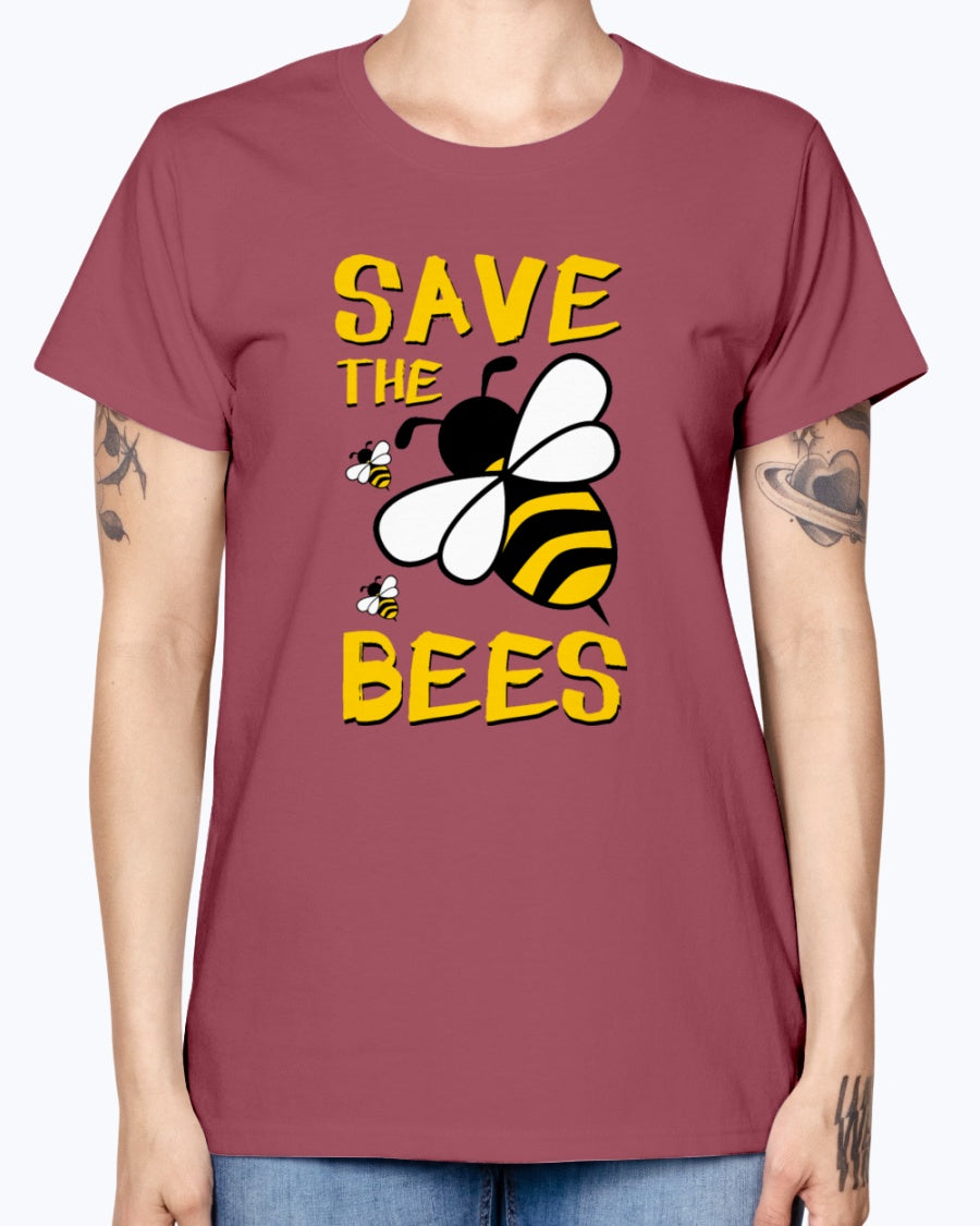 Gildan Ladies Missy T-Shirt 16 colors.  Save the BEES 2