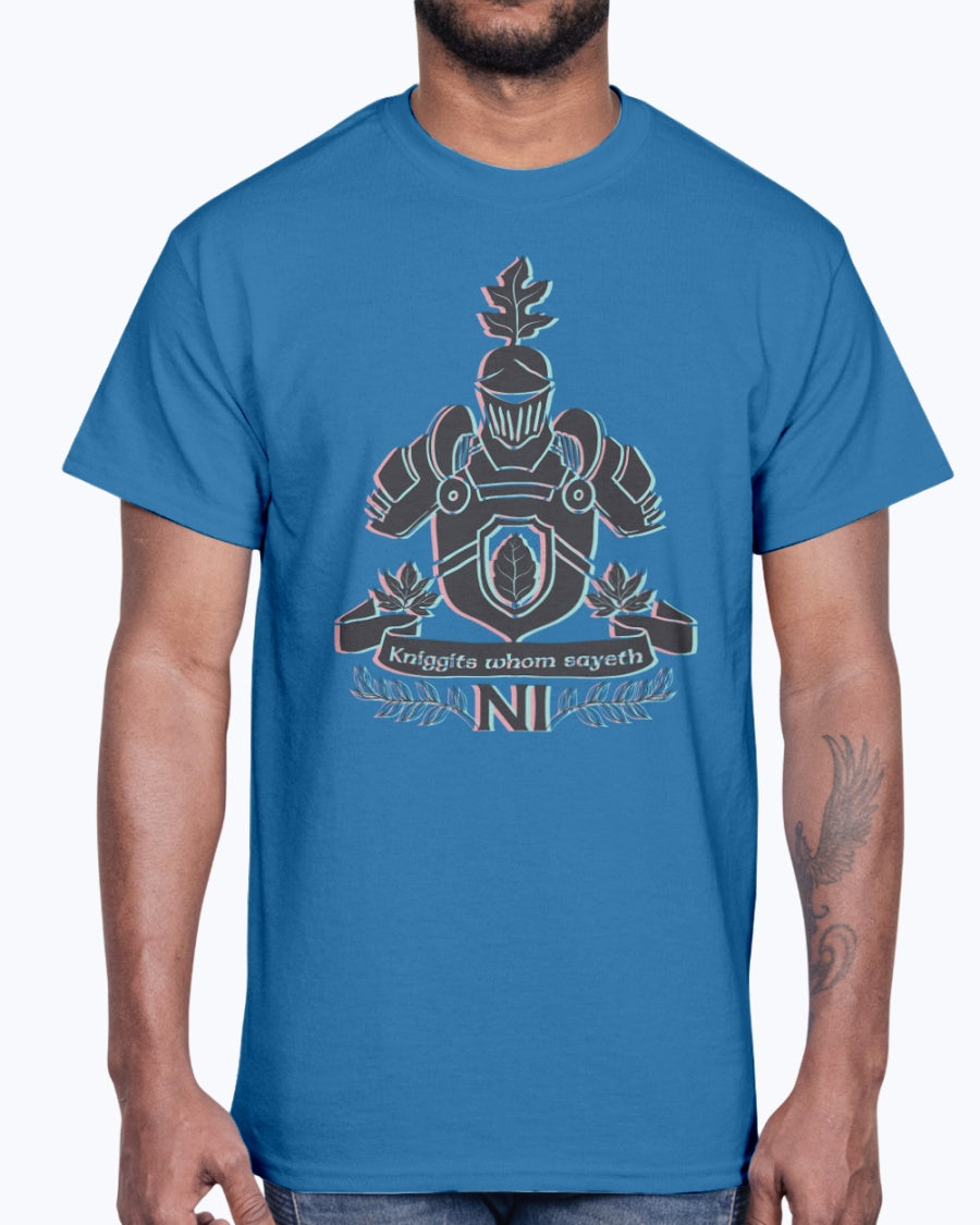 Men's Gildan Ultra Cotton T-Shirt 12 Dark colors. Kniggits from sayeth, design-925