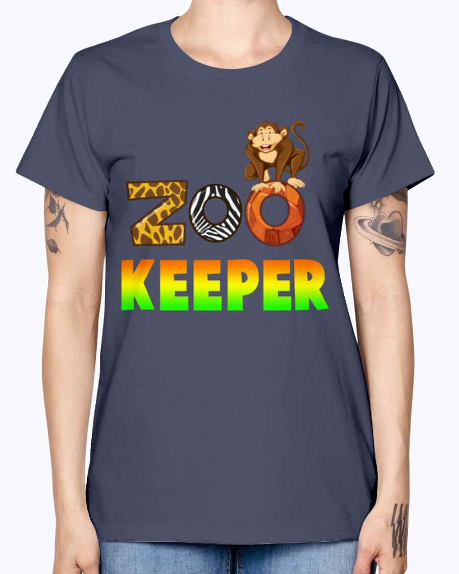 Gildan Ladies Missy T-Shirt 16 colors.   Gift For Zoo Keeper