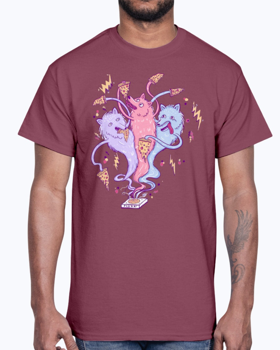 Men's Gildan Ultra Cotton T-Shirt 12 Dark colors   The Iron Wolves